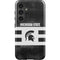 Michigan State University Black and White Stripes Galaxy S24 Impact Case